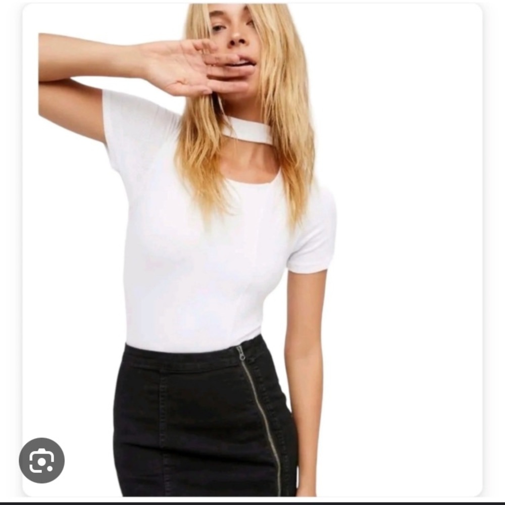 Free People Bright Lights Choker Tee